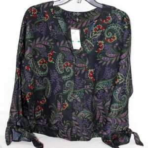 NWT Jessica Simpson Floral Paisley Blouse